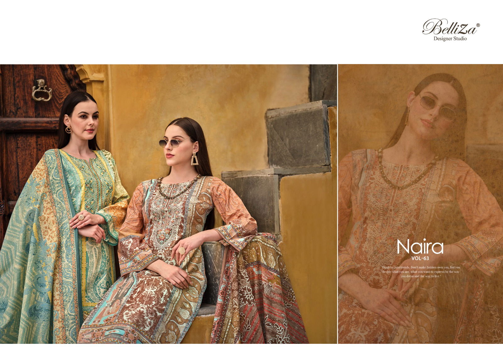Naira Vol 63 By Belliza Printed Cotton Dress Material Wholesale Clothing Suppliers In India
